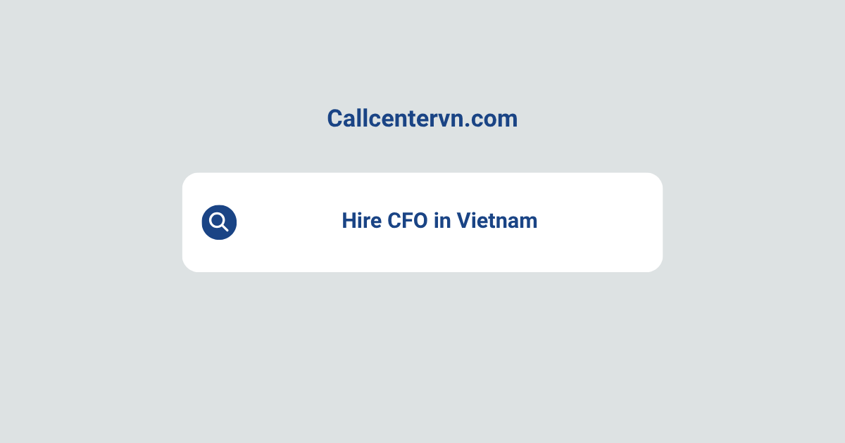 Hire CFOs in Vietnam | Save Up to 70% on Staffing Costs